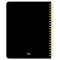 Black Solid | 2026 6x7.75 Inch Weekly Desk Planner | Foil Stamped Cover